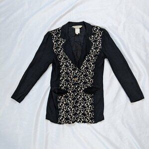 Vintage Melrose Petites Embroidered Blazer